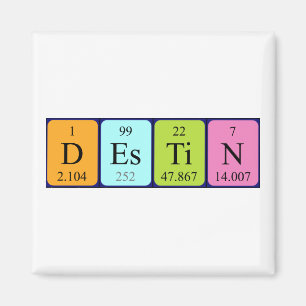 Destin periodic table name magnet