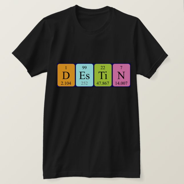 Destin periodic table name shirt (Design Front)