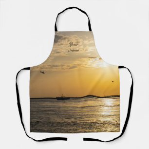 Destin Sunset And Helicopters Apron