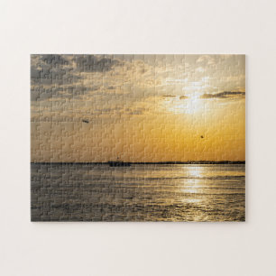 Destin Sunset And Helicopters Jigsaw Puzzle