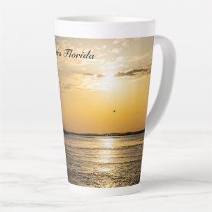 Destin Sunset And Helicopters Latte Mug