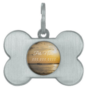 Destin Sunset And Helicopters Pet Tag