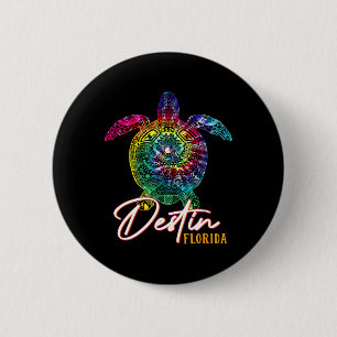 Destin Tie Dye Sea Turtle Florida Matching Family 6 Cm Round Badge