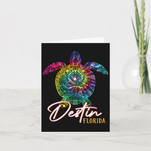 Destin Tie Dye Sea Turtle Florida Matching Family Card
