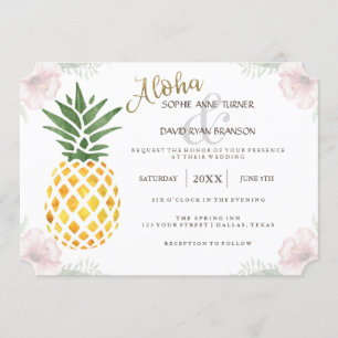 Destination Aloha Tropical Beach Wedding Invite