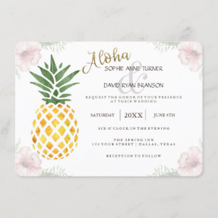 Destination Aloha Tropical Beach Wedding Invite