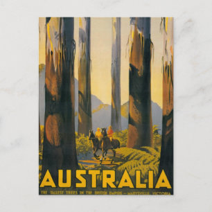 Destination Australia Travel Poster Postcard