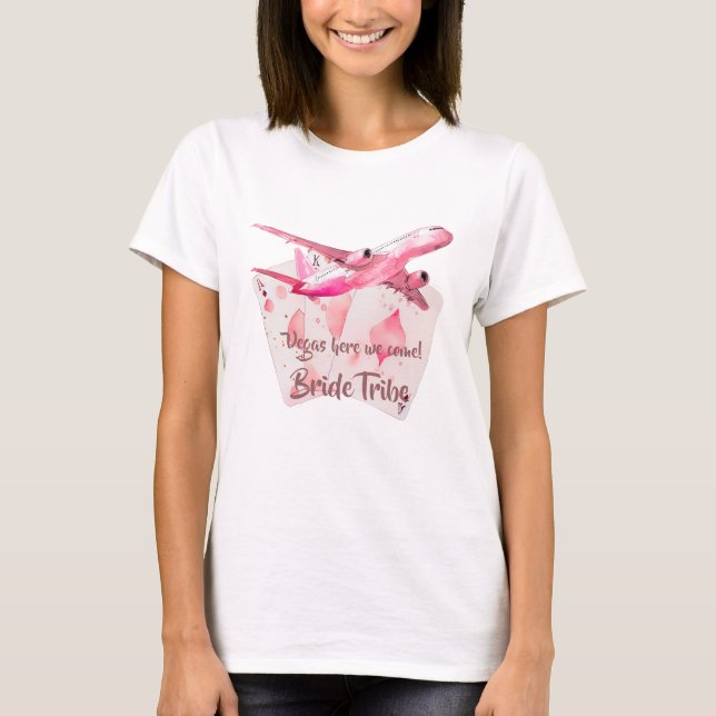 Destination Bachelorette/Hen Party. Bride Tribe T-Shirt (Front)