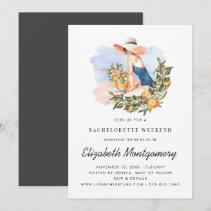 Destination Bachelorette Weekend   Citrus Orchard Invitation