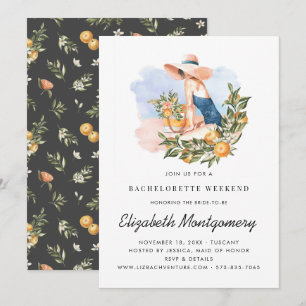 Destination Bachelorette Weekend   Citrus Orchard Invitation