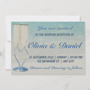Destination beach elegant wedding save the date