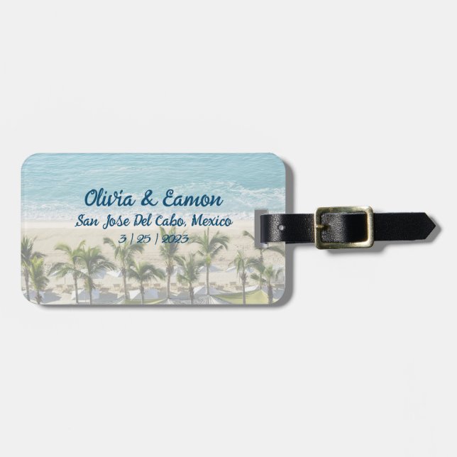 Destination: Beach Vacation Luggage Tag (Front Horizontal)