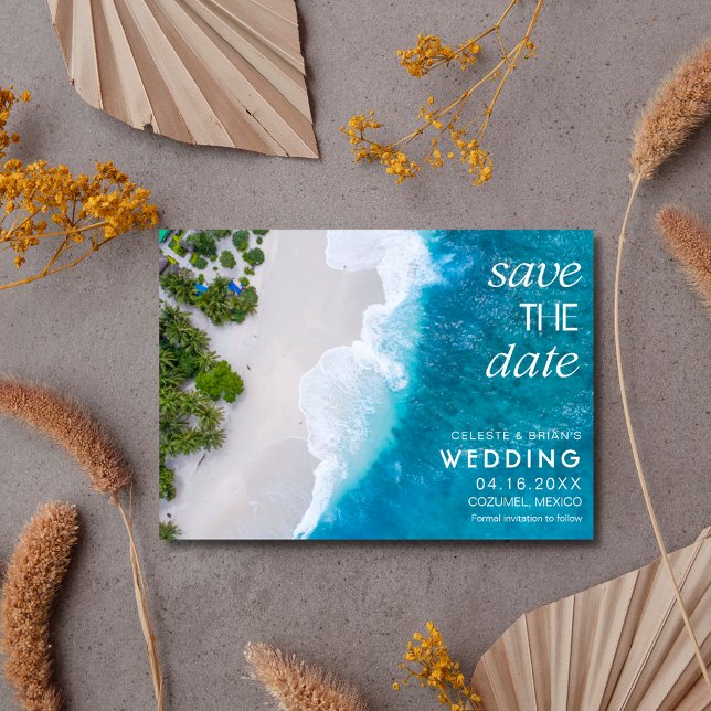 Destination Beach Wedding Photo  Save The Date (Destination Beach Wedding Photo Save The Date)