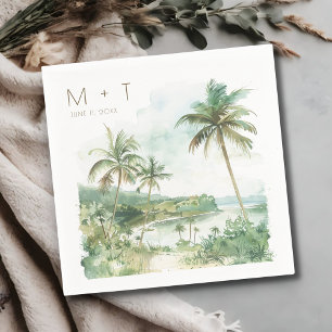 Destination Beach Wedding Reception Napkin