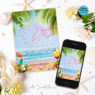 Destination Beach Wedding Save the Date Invitation