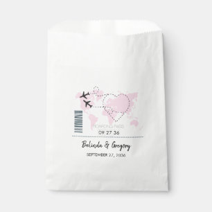 Destination Boarding Pass Wedding   Favour Bags