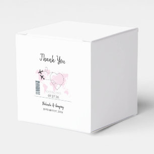 Destination Boarding Pass Wedding  Favour Box