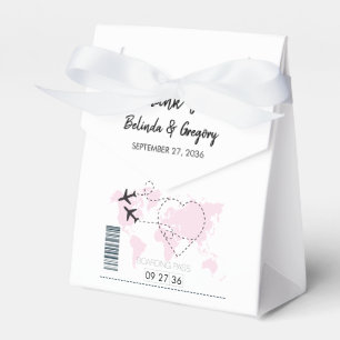 Destination Boarding Pass Wedding  Favour Box