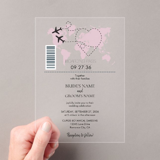Destination Boarding Pass Wedding Invitations (Insitu (Handheld))