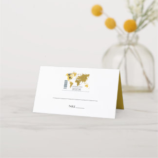Destination Boarding Pass Wedding Place Card