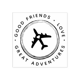 Destination Celebration Great Adventures Aeroplane Rubber Stamp
