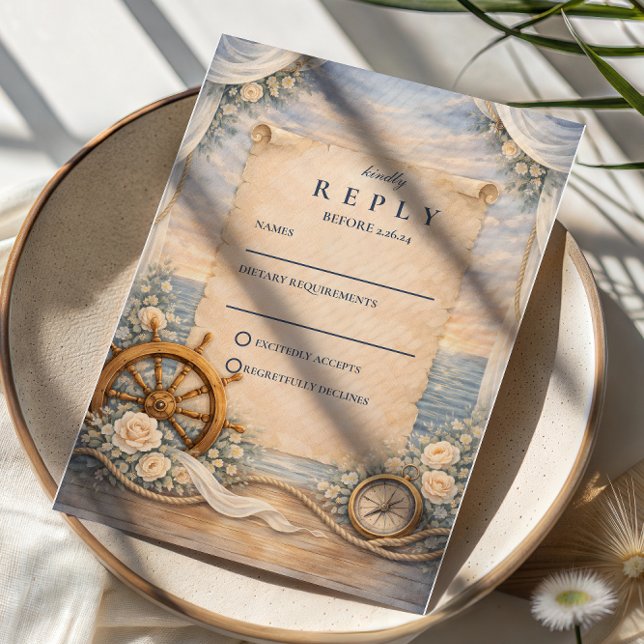 Destination Cruise Wedding RSVP Card (Creator Uploaded)
