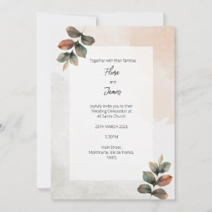 Destination France Reds Vintage Invitation