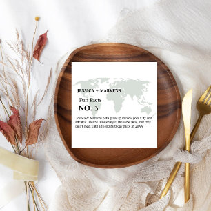 Destination Fun fact wedding ,rehearsal dinner Napkin