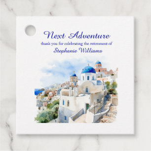 Destination Greece island Retirement Party  Favour Tags