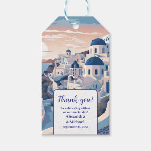 Destination Greece Santorini Wedding Gift Tags