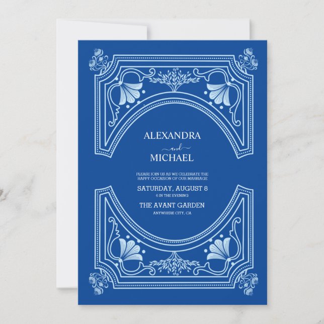 Destination Greece Santorini Wedding Invitation (Front)