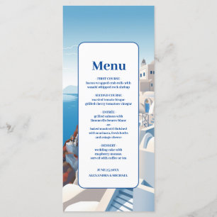 Destination Greece Santorini Wedding Menu