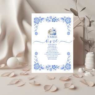 Destination Greece Santorini Wedding Table Number