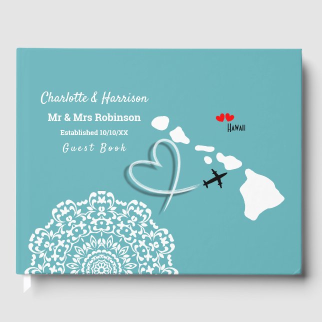 Destination Hawaii Wedding Guest Book (Front)