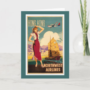 Destination: Hong Kong Vertical Greeting Card