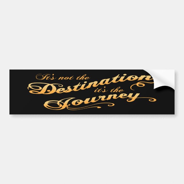 Destination Journey -txt Bumper Sticker (Front)