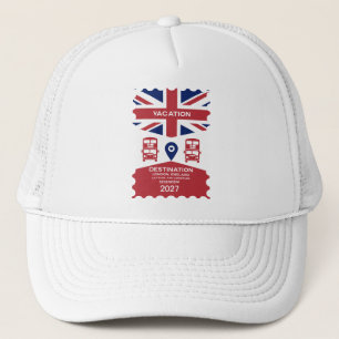 Destination London UK Vacation Trucker Hat