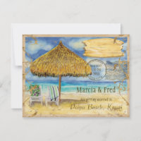 Destination Paradise, Tropical Beach Save the Date