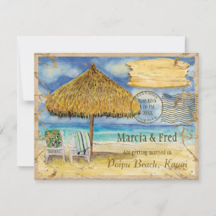 Destination Paradise, Tropical Beach Save the Date