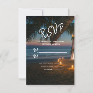 Destination Paradise Wedding RSVP Card