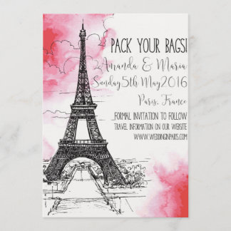 Destination Paris Wedding Save the date