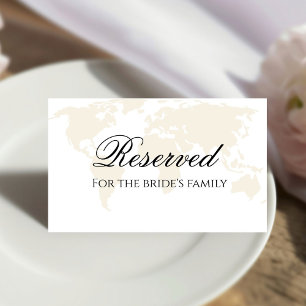 Destination reserve for the bride's family Place Card