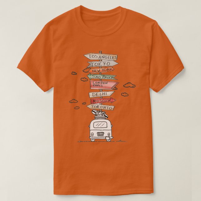 Destination Sign Board T-Shirt (Design Front)