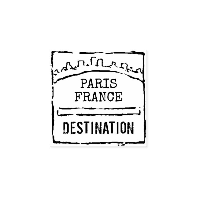 Destination Stamp for Wedding, Travel Party (Imprint)