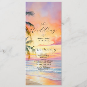 Destination Sunset Beach Wedding Programme