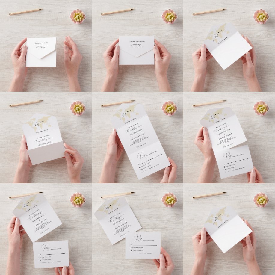 Destination Travel All In One Wedding All In One Invitation