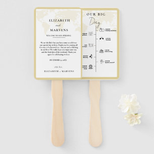 Destination Travel wedding day  Events Timeline  Hand Fan