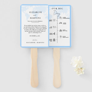 Destination Travel wedding day  Events Timeline  Hand Fan