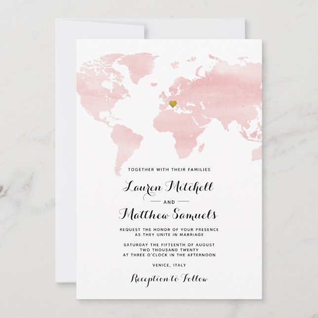 Destination Travel Wedding Invitation (Front)