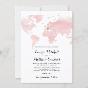 Destination Travel Wedding Invitation